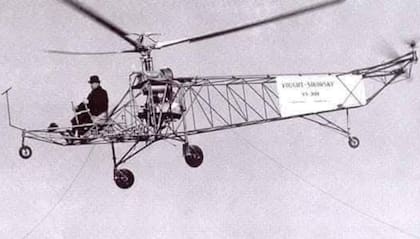 Igor Sikorsky en el VS-300, la invención que fue modelo para todos los helicópteros que llegaron después