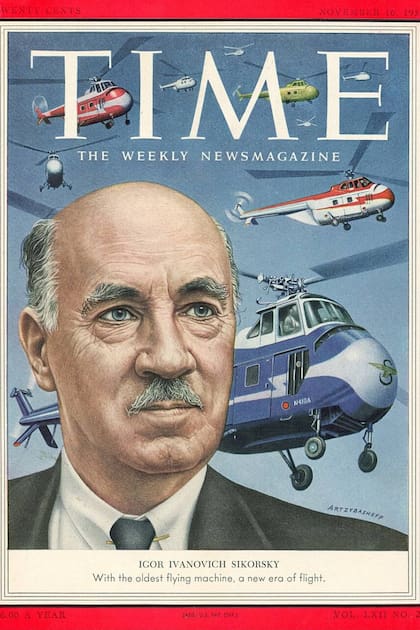 Igor Sikorsky en la tapa de Time, en 1953