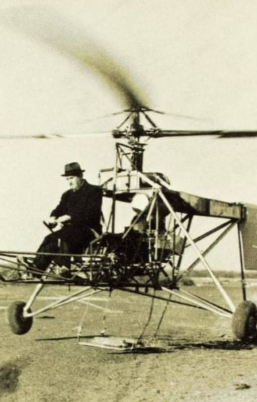 Igor Sikorsky probaba él mismo sus modelos