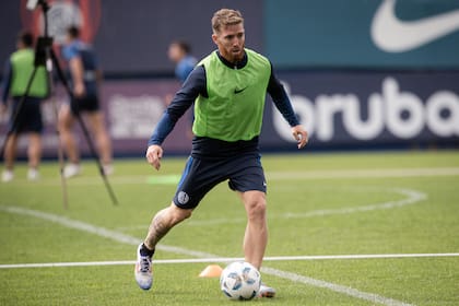 Iker Muniain, en una práctica del Ciclón