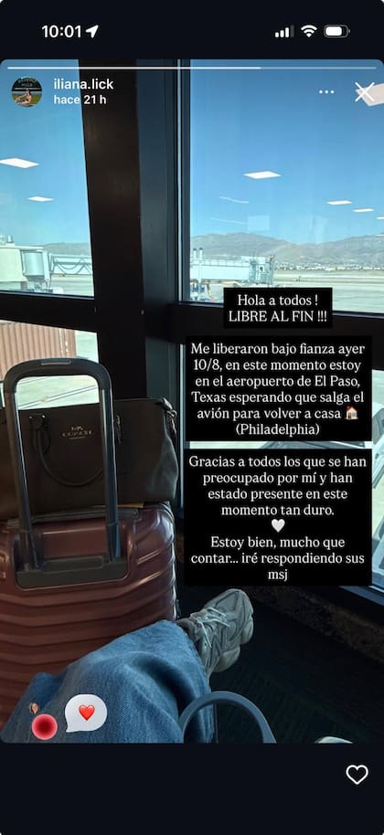 Iliana Lick agradeció en instagram a la gente que la apoyó en este difícil proceso