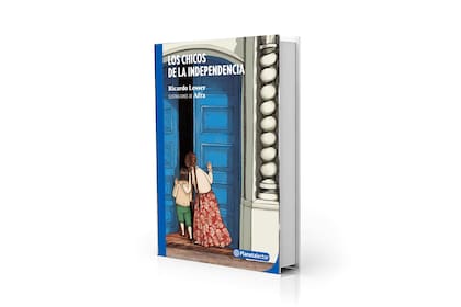 Ilustración a partir de la portada de "Los chicos de la Independencia", de Ricardo Lesser