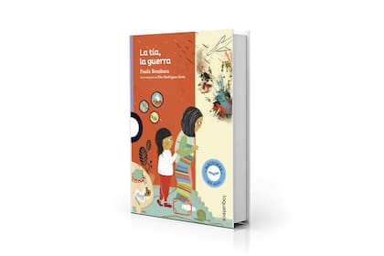 Ilustración a partir de la tapa del libro "La tía, la guerra"