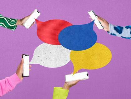 Ilustración con teléfonos celulares