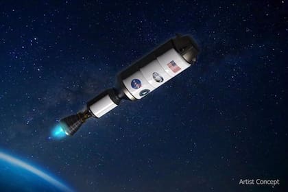 Ilustración de la futura nave espacial de propulsión nuclear.