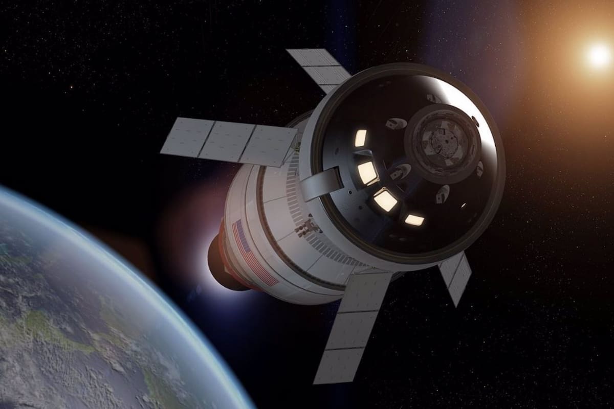 Ilustración de la nave Orion de la misión Artemisa 1