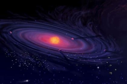 Ilustración de la nube de Oort