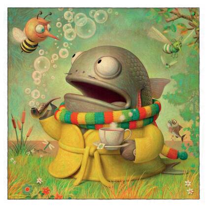 Ilustración de Matías Trillo para el libro "Los peces de mi río", de Ema Wolf