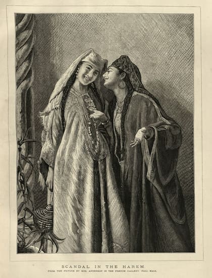 Ilustración de mujeres en un harén del Imperio Otomano en 1877