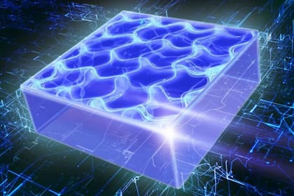 Ilustración de un gas cuántico supersólido bidimensional