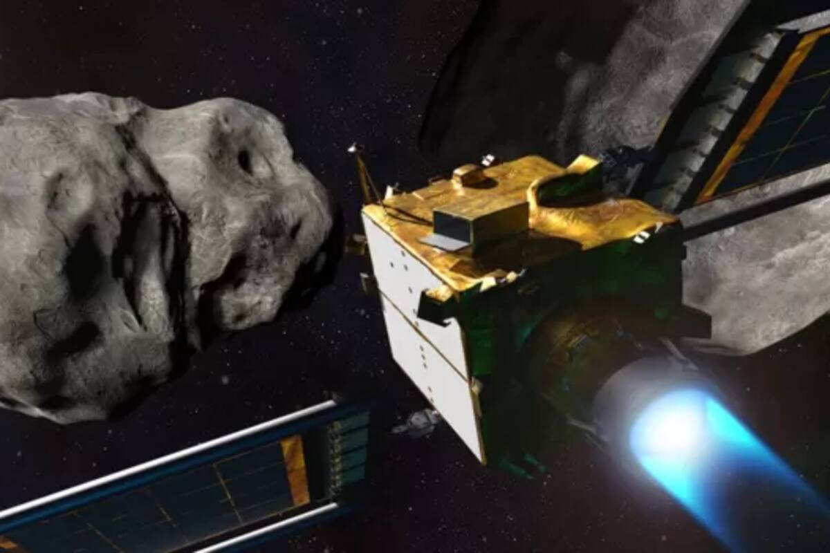 Ilustración del impacto entre Dart y Dimorphos