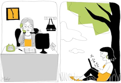 Ilustración del libro "Turbulencia generacional" de Paula Molinari. Ilustración de Klinko