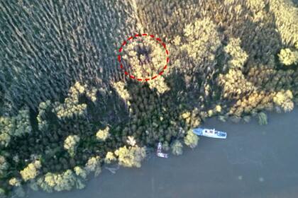 Imagen aérea de la zona de impacto del LV-MCV