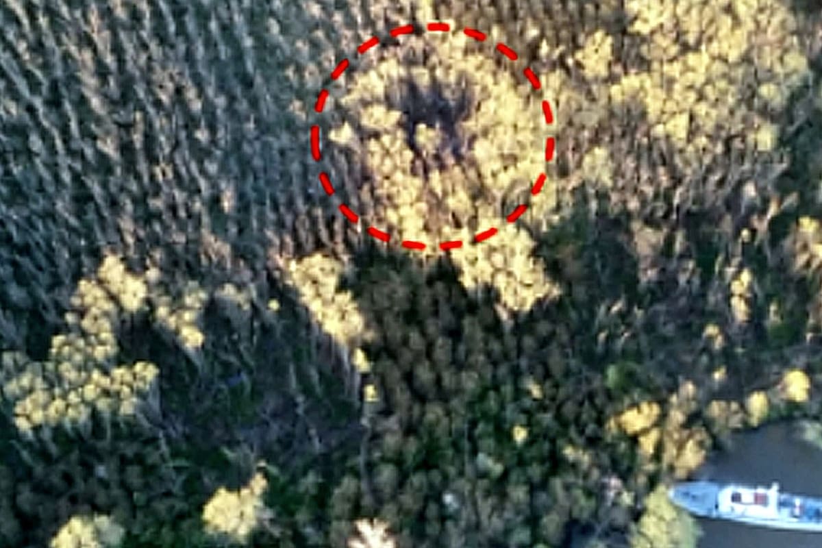 Imagen aérea de la zona de impacto del LV-MCV