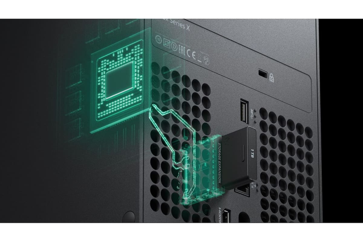 Imagen de expansión de Seagate en consola Xbox Series