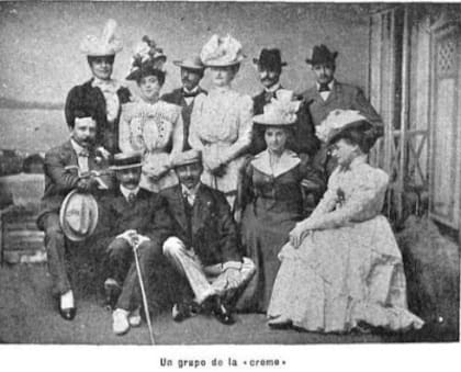 Imagen de febrero de 1899: la "creme", la alta sociedad, en el Bristol Hotel