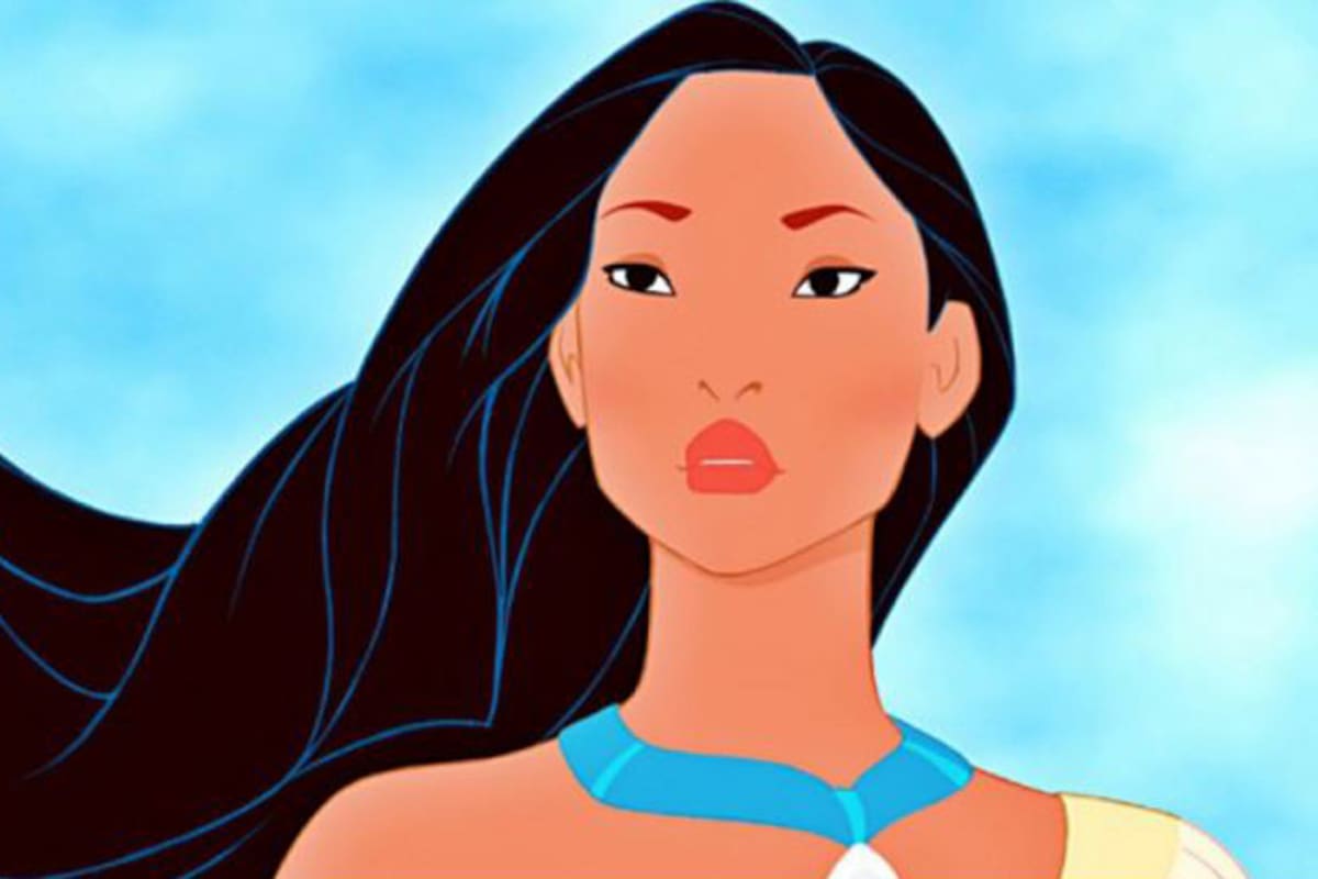 Imagen de la película Pocahontas, de Disney, que contó la historia de la hija mayor del jefe de un pueblo nativo en Norteamérica