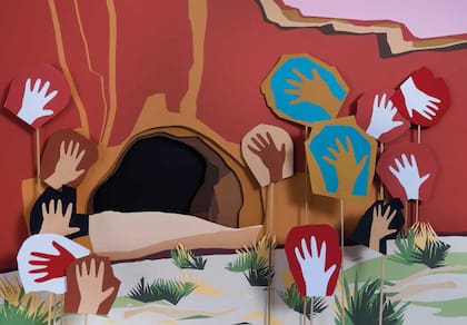 Imagen de la tapa de "Manos de viento. Un viaje a la Cueva de las manos"