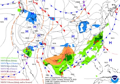 Imagen de las afectaciones climatológicas en Estados Unidos
