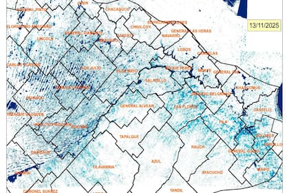 Imagen de las inundaciones en el distrito bonaerense