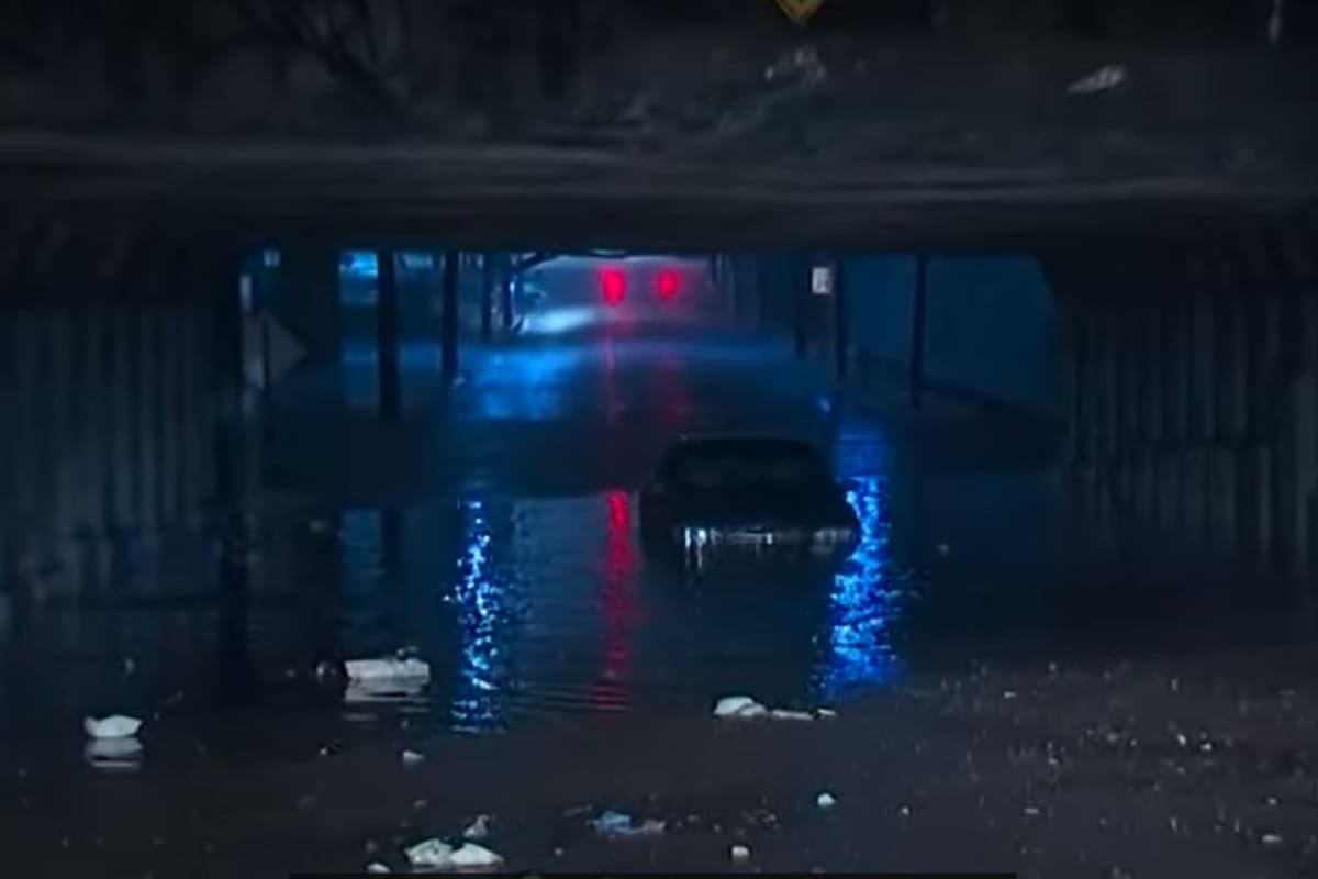 Imagen de los efectos de las intensas lluvia en las calles de Atlanta