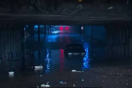 Imagen de los efectos de las intensas lluvia en las calles de Atlanta