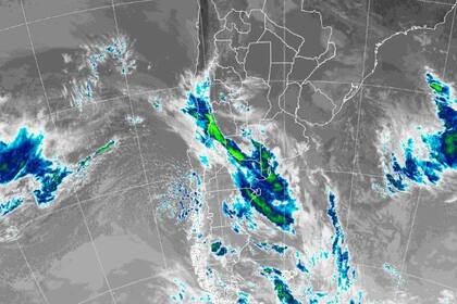Imágen de satélite de la Argentina, del Servicio Meteorológico Nacional