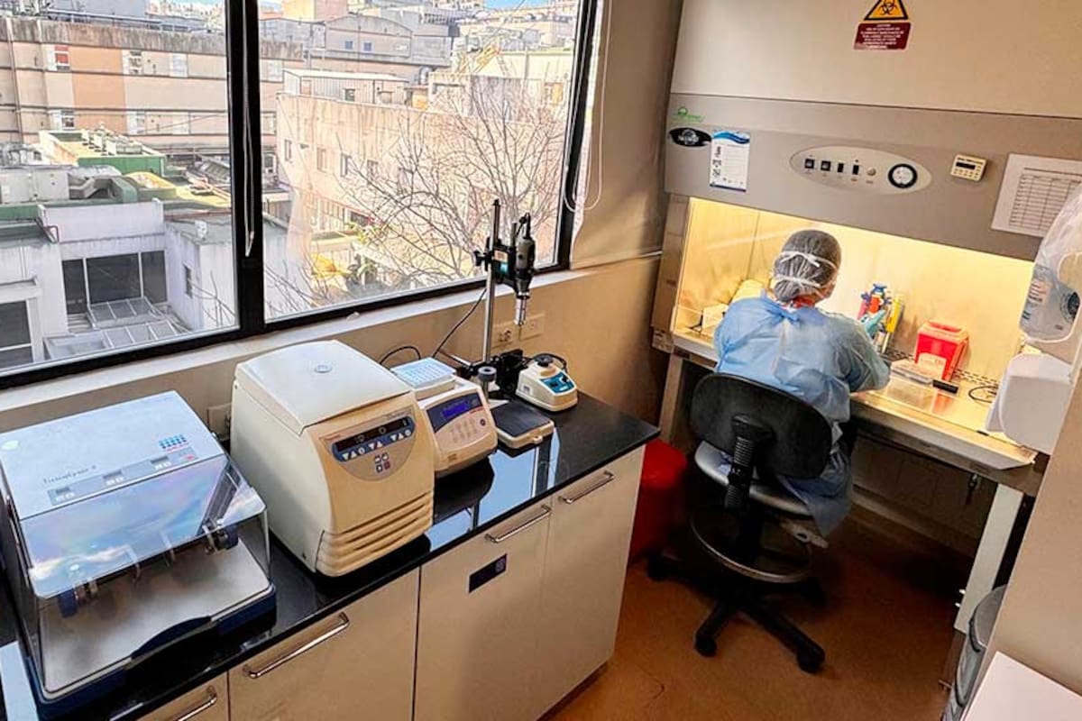 Imagen de un laboratorio, en Buenos Aires