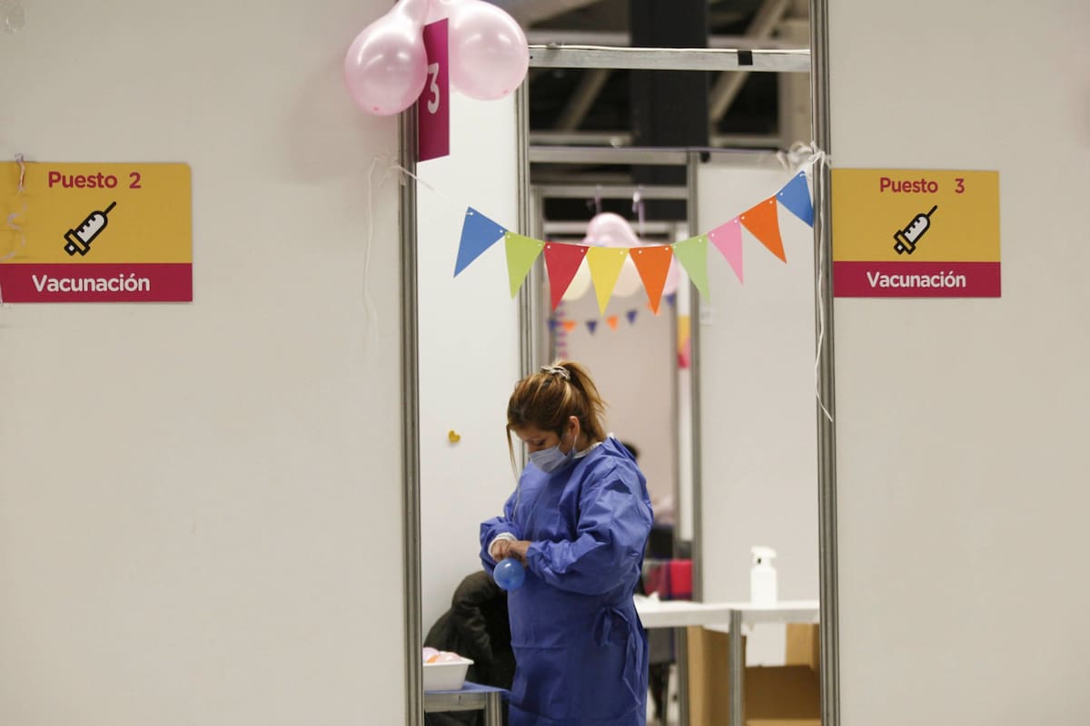 Imagen de un vacunatorio de la Ciudad de Buenos Aires