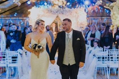 Imagen del casamiento del empresario Gonzalo Aguiar y Romina Camejo