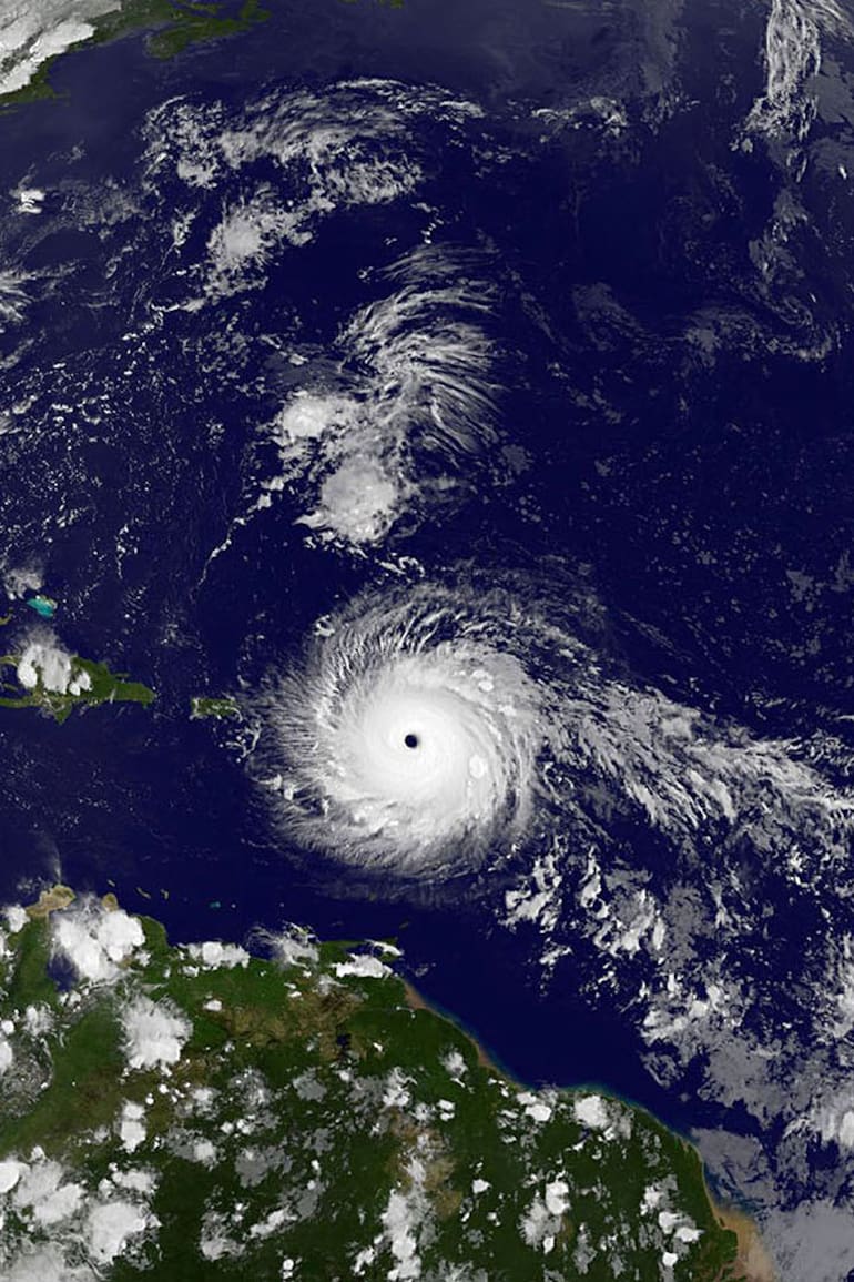 Imagen del huracán Irma tomada por satélite GOES-16. Fuente: NOAA