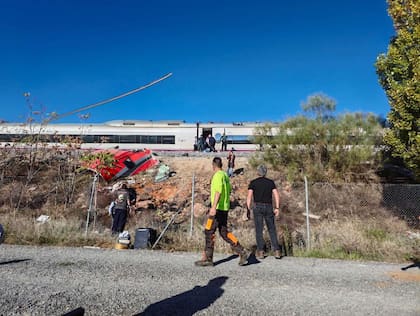 Imagen del lugar donde se registró un choque entre dos trenes en España