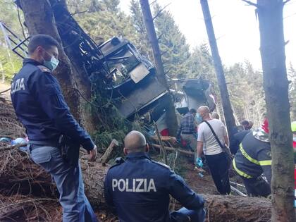 Imagen del momento en el que se descolgó el teleférico