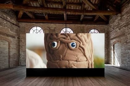 Imagen del pabellón de Luxemburgo en la Bienal de Venecia, sobre instalación La Merde, de Aline Bouvy