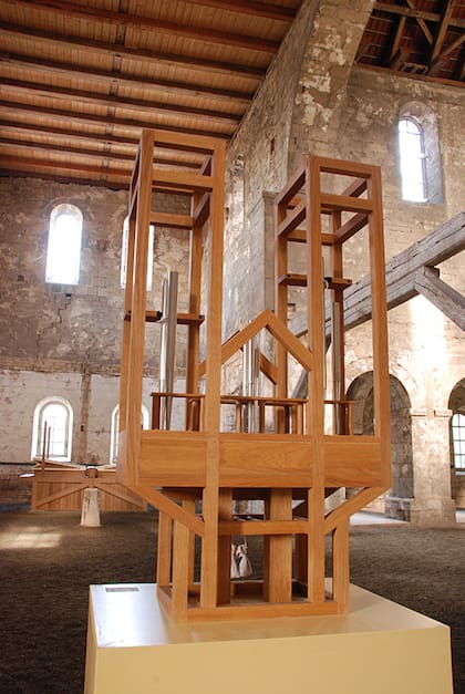 Imagen del particular instrumento dentro de la iglesia de San Burchardi, en Halberstadt, Alemania (ASLSP.org)