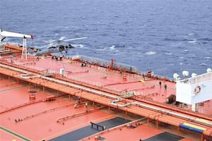 Imagen del petrolero abordado por fuerzas norteamericanas publicada por el departamento de Defensa. Fuente: X