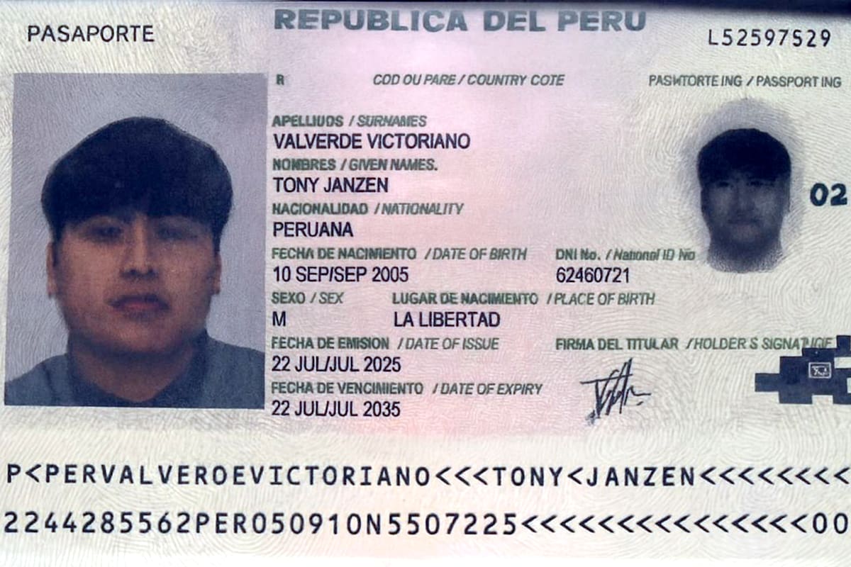 Imagen del supuesto pasaporte de Pequeño J, principal sospechoso del triple crimen