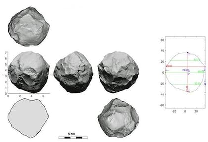 Imagen escaneada en 3D de un esferoide ubicado en Israel