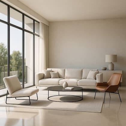 Imagen generada con IA de un interior moderno estilo revista