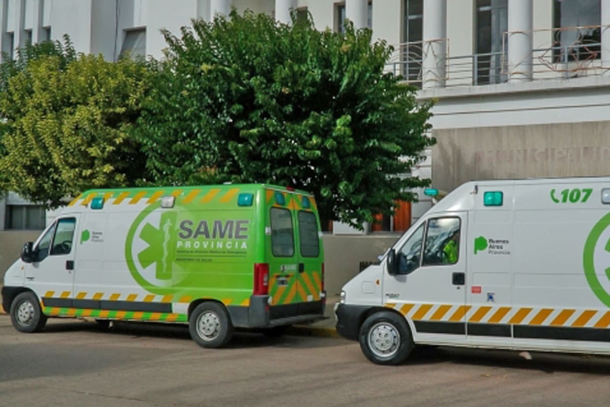 Imagen ilustrativa; ambulancias del SAME de la Provincia de Buenos Aires