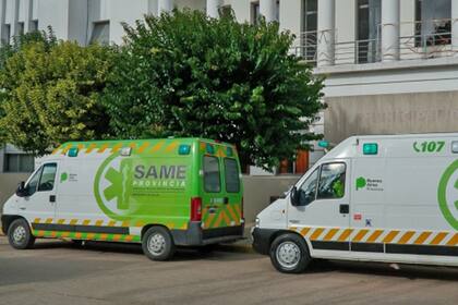 Imagen ilustrativa; ambulancias del SAME de la Provincia de Buenos Aires