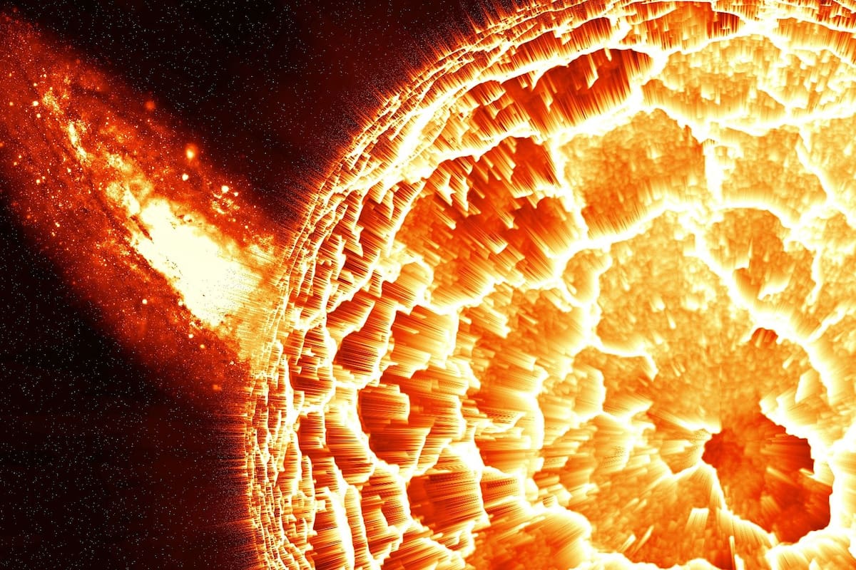 Imagen ilustrativa de la posible tormenta solar