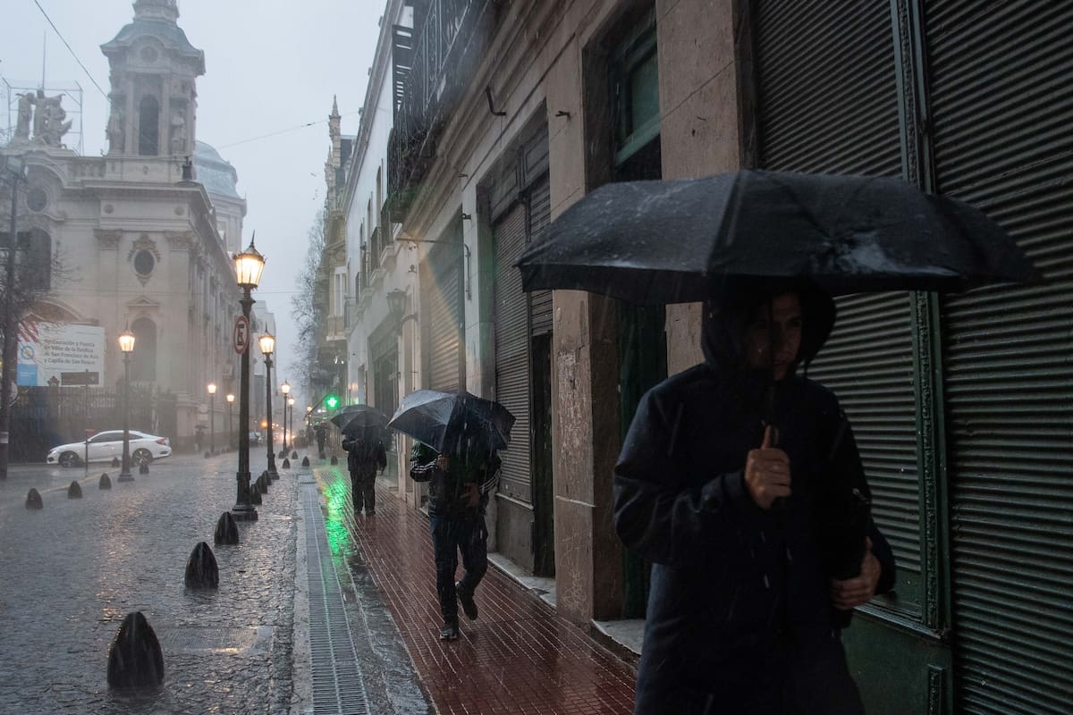 Imagen ilustrativa de lluvias en la ciudad de Buenos Aires