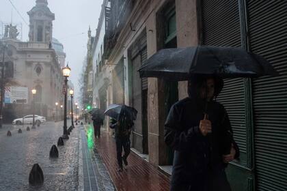 Imagen ilustrativa de lluvias en la ciudad de Buenos Aires