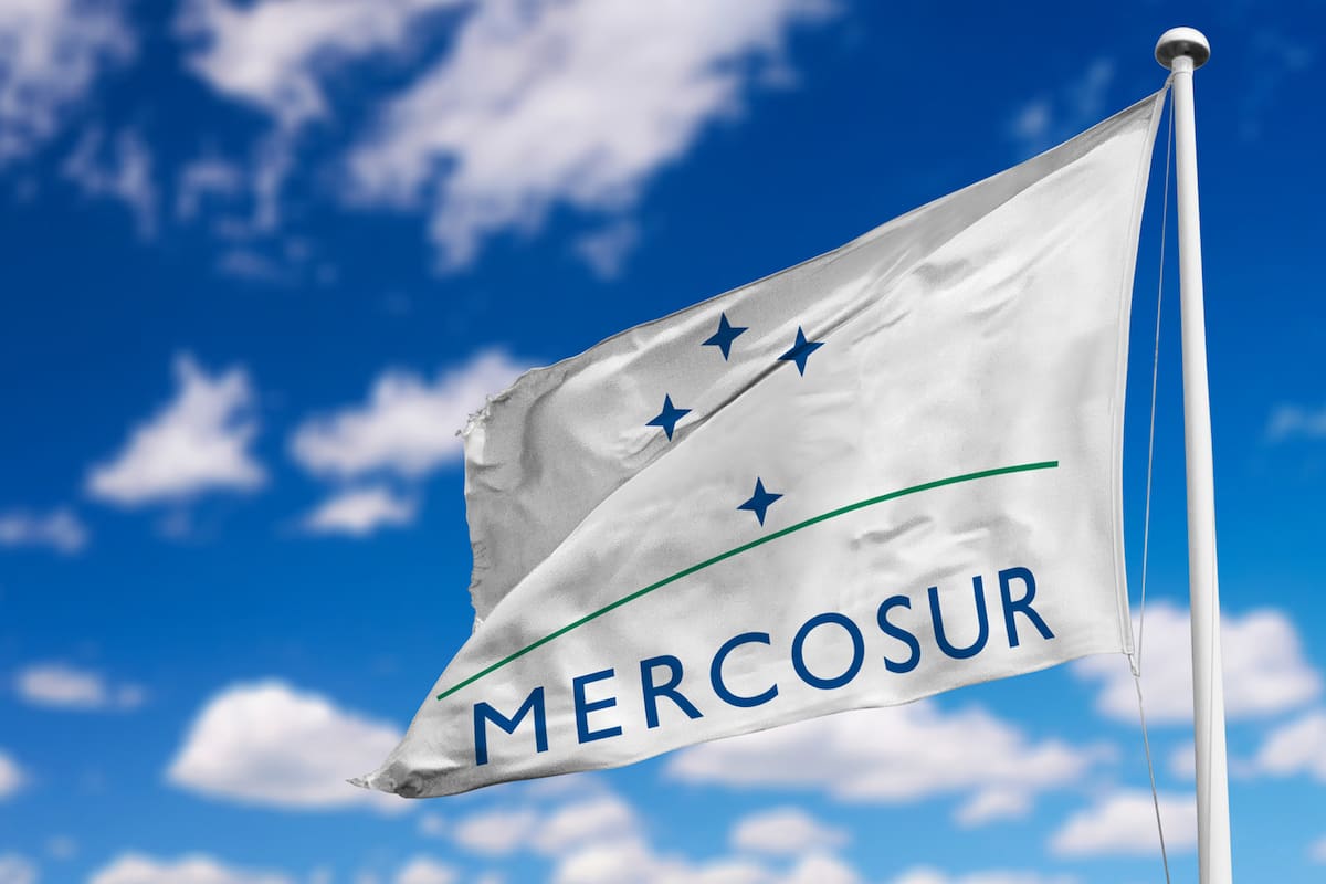 Imagen ilustrativa de una bandera del Mercosur