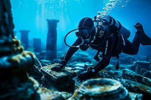 (Imagen ilustrativa) Los investigadores hallaron en Francia un muro submarino de 120 metros