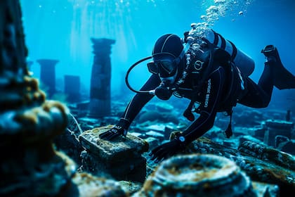 (Imagen ilustrativa) Los investigadores hallaron en Francia un muro submarino de 120 metros