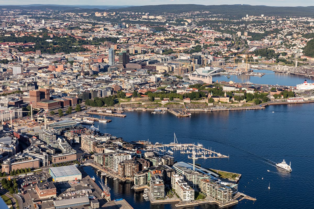 Imagen panorámica de Oslo, capital de Noruega