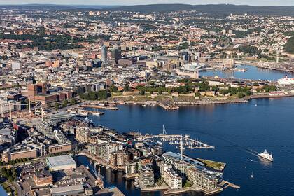 Imagen panorámica de Oslo, capital de Noruega