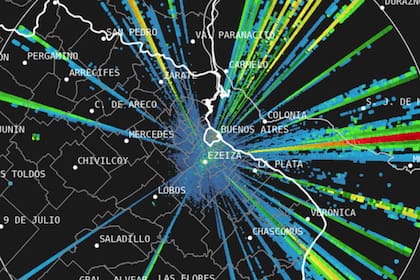 Imagen satelital de la ciudad de Buenos Aires y sus alrededores de la mañana del viernes 7 de marzo